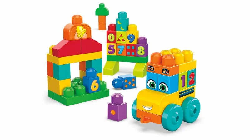 Solid Wood Educational Building Blocks for Developing Spatial Skills in KidsMega Bloks 123 Counting Bus Building Blocks