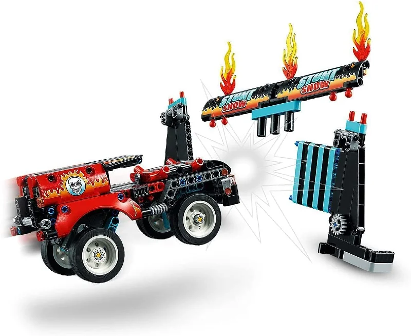 Natural - Finish Large - Sized Wooden Building Blocks for Toddlers' Creative PlayLEGO Technic - 42106 Stunt Show Truck & Bike