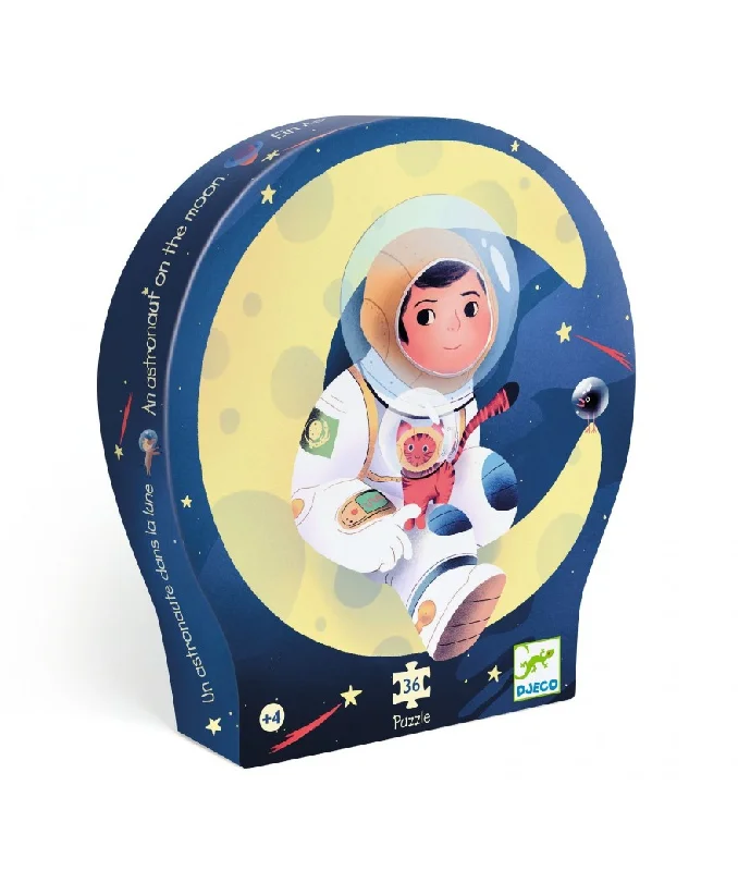 Stapelstein Toy Magnetic Drawing Boards for Creative ToddlersDjeco puzzel een astronaut op de maan