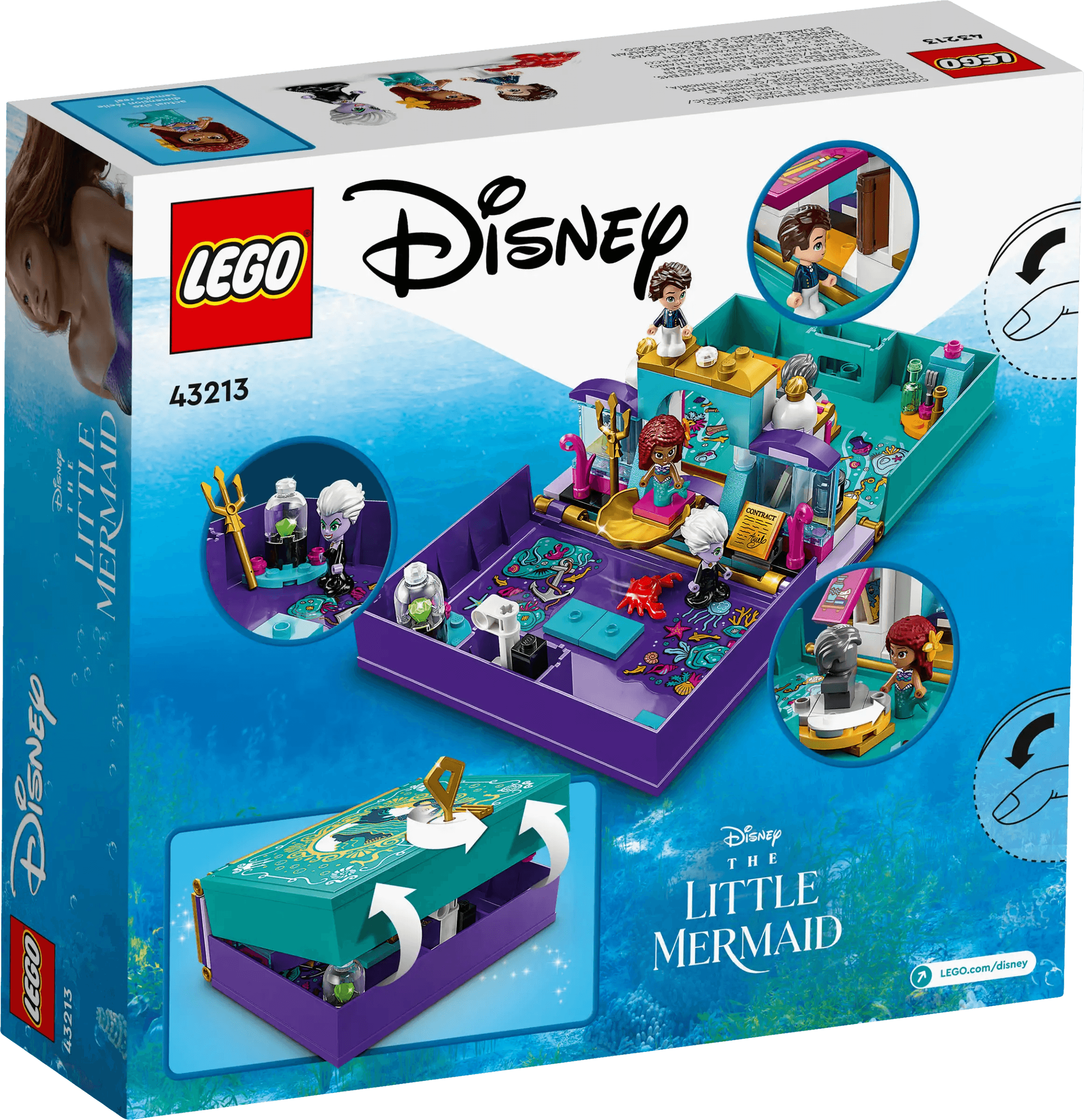 High - Quality Solid Wooden Building Blocks with Magnetic Inserts for Added StabilityLEGO DISNEY 43213 Disney The Little Mermaid StoryBook