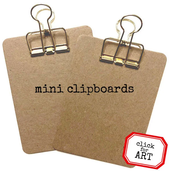 Wooden Stencil Brushes for Applying Patterns in Folk Art Handicrafts2 Mini Clipboards