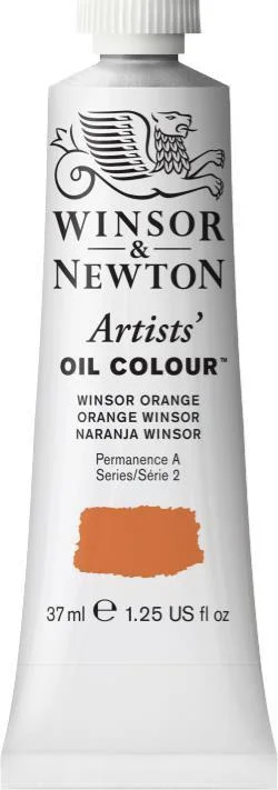 High - Quality Wooden Paintbrushes Set for Professional Artists' Oil PaintingAOC 37ml Winsor Orange