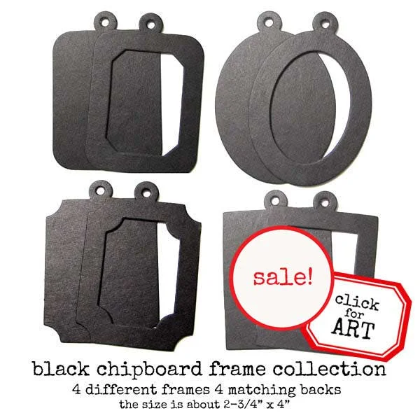 Wooden Stencil Brushes for Applying Patterns in Folk Art HandicraftsBlack Chipboard Frame Collection Save 30%