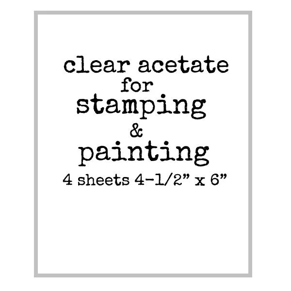 Sustainable Wooden Palette with Deep Wells for Mixing Acrylic Paints4 Sheets of Clear Acetate for Rubber Stamping