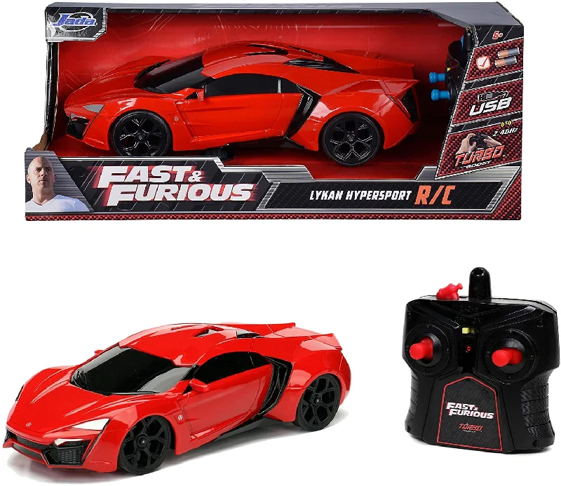 Die - Cast Model of a Military Jeep with Camouflage Paint and Weapon AccessoriesFast & Furious RC Lykan Hypersport 1:16