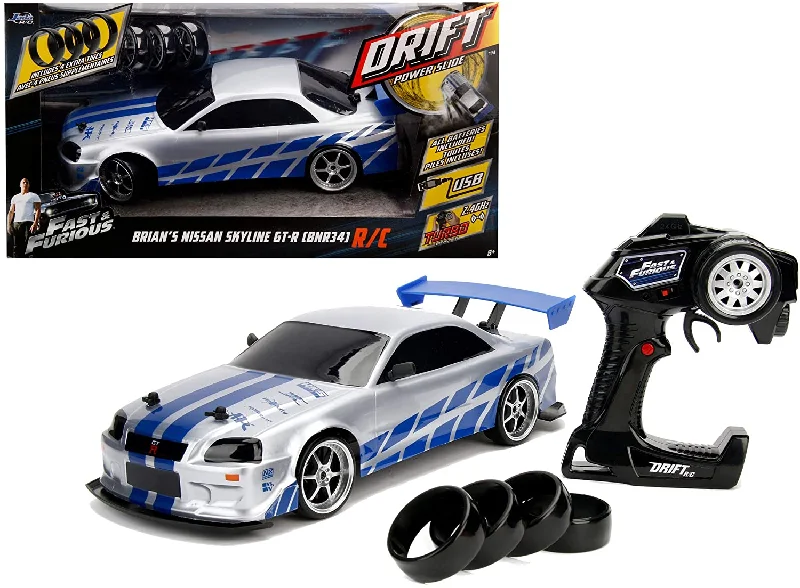 Radio - Controlled Drift Car with Adjustable Suspension and High - Grip TiresFast&Furious RC Nissan Skyline GTR 1:10