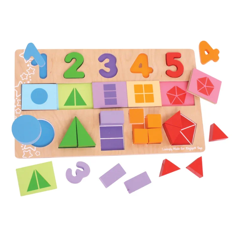 Hand - Painted Wooden Doll Set with Dresses and Accessories for Pretend PlaytimeFractions Puzzle