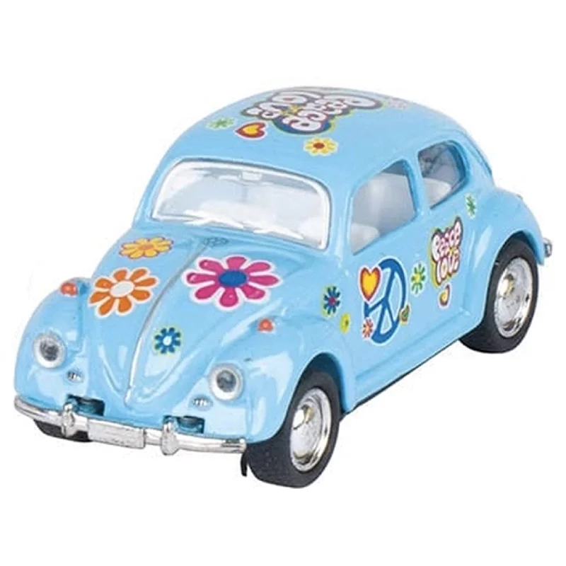 Battery - Operated Toddler Ride - On Electric Car in Pink with Music and LightsGoki Volkswagen Classic Beetle Blue Print