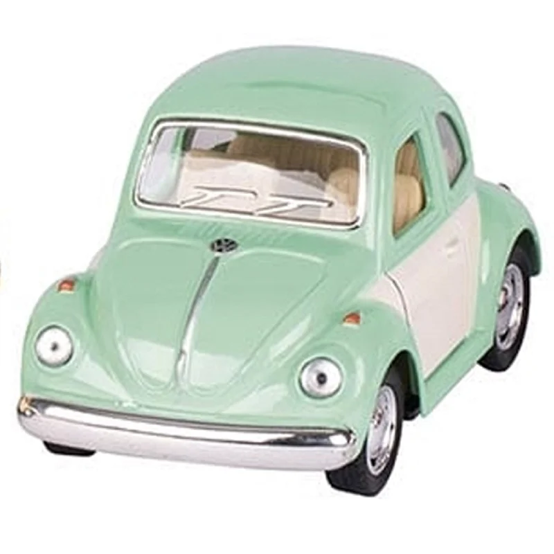 N - Scale Model Train Layout with a City - Themed Background and Animated FiguresGoki Volkswagen Classic Beetle Green