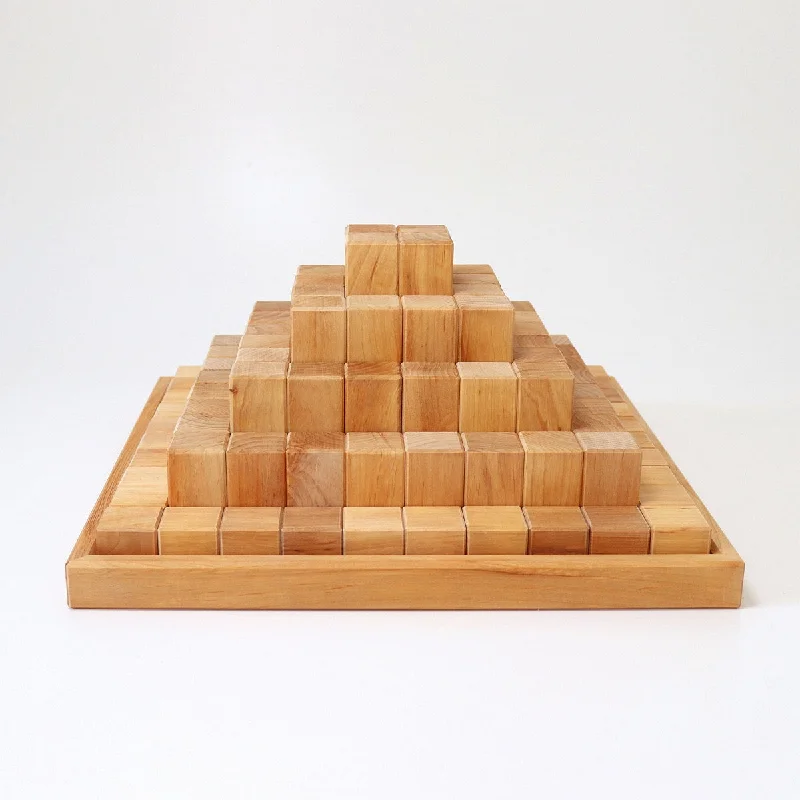 Handmade Wooden ABC Puzzle with Raised Letters for Tactile Learning ExperienceGrimms Stepped Pyramid Natural