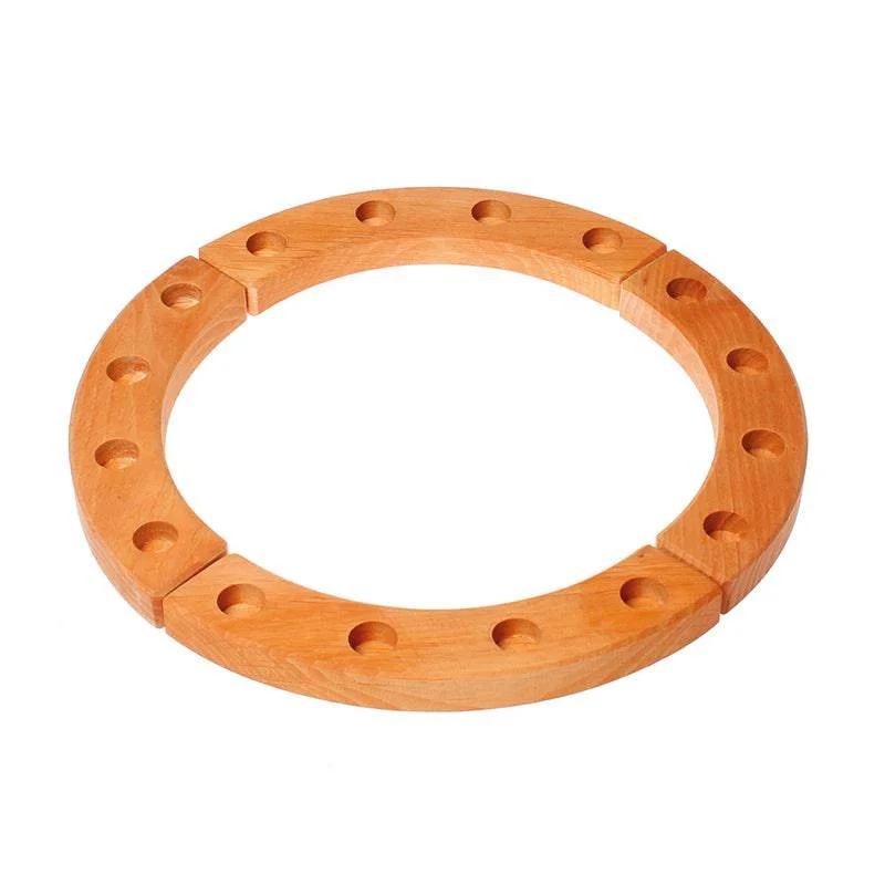 Traditional Wooden Domino Set with Engraved Numbers for Family Game NightsWaldorf Wooden Birthday Ring - 16 Holes