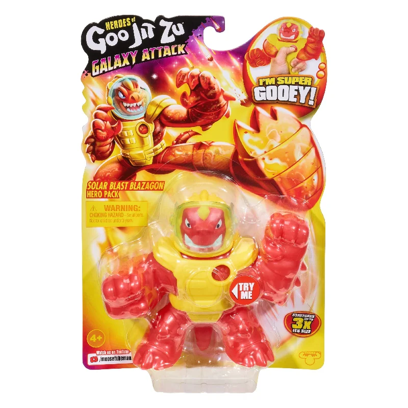 Pokémon Pikachu Action Figure with Electric - Charge LED and Poké BallHeroes Of Goo Jit Zu S5 Single Figure Hero Pack - Solar Blast Blazagon