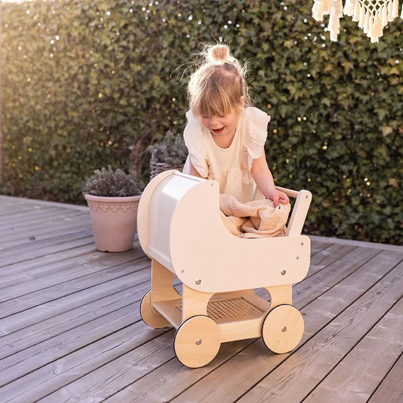 Traditional Wooden Domino Set with Engraved Numbers for Family Game NightsJaBaDaBaDo Doll Wagon