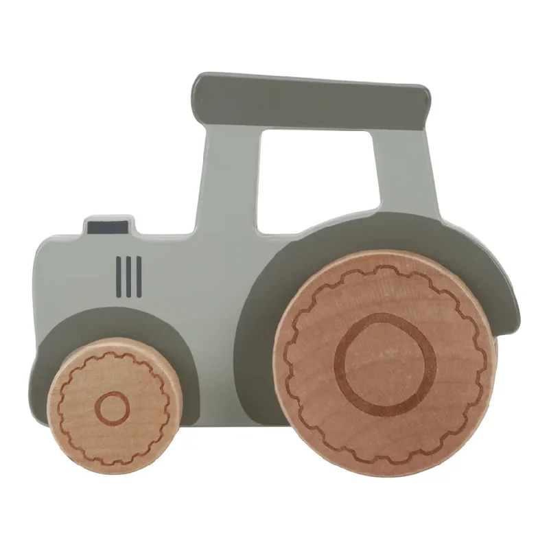 Eco - Friendly Wooden Building Blocks Set with Magnetic Connectors for Creative ConstructionLittle Dutch Little Farm Wooden Tractor