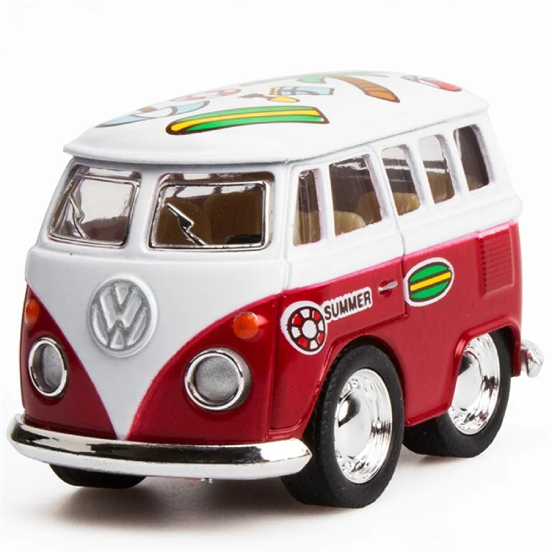 Model Kit of a Vintage Volkswagen Beetle for DIY CustomizationMagni VW Bus - Red Metal