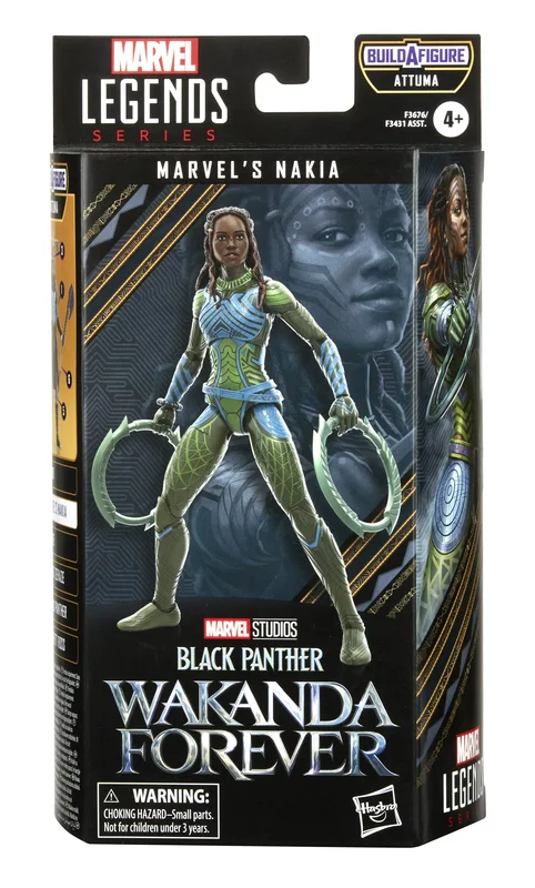 Disney Frozen Elsa Action Figure with Sparkling Dress and Magic WandMarvel Black Panther 2 Legends Series Figure Marvel's Nakia