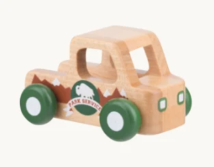 Hand - Painted Wooden Doll Set with Dresses and Accessories for Pretend PlaytimeMini Park Service Car