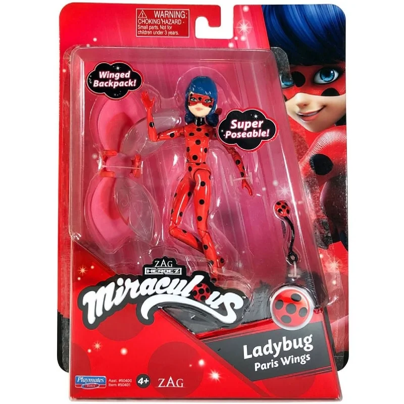 DC Comics Batman Action Figure in Classic Batsuit with Detachable Utility BeltMiraculous -  Moments Small Dolls  - Ladybug Paris Wings