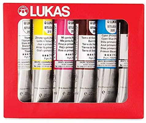 Sustainable Wooden Sculpture Carving Tools for Creating Artistic FiguresOil - Set/6 Lukas 20ml