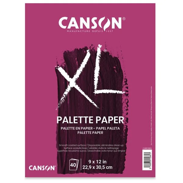 Hand - Turned Wooden Paint Roller Handles for Large - Scale Painting ProjectsPad - Canson XL Palette Paper 9x12