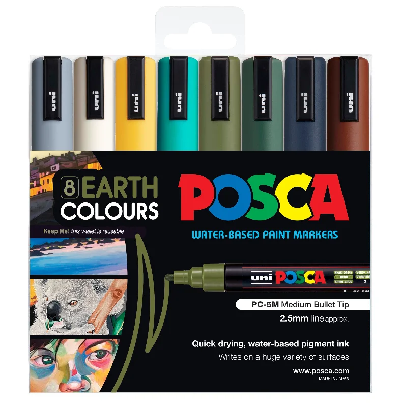 Solid Wood Canvas Stretchers for DIY Canvas Preparation in PaintingPosca Paint Marker PC-5M 1.8-2.5mm Bullet Tip 8 Piece Pack Earth Colours