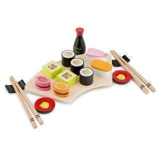 Solid Wood Stacking Cups with Different Sizes for Sensory Play and Motor SkillsSushi Set