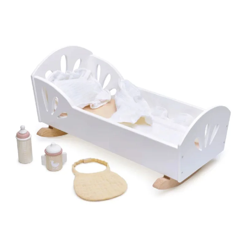 Sustainable Solid Wood Puzzle Set with 50 Pieces for Family Bonding and Brain TrainingSweet Wooden Swan Dolly Bed