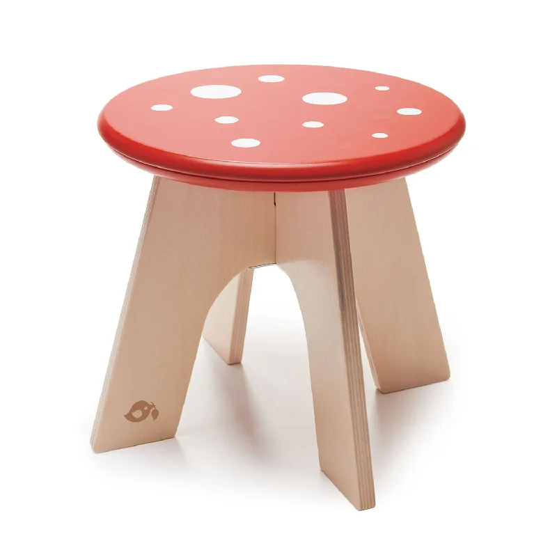 Eco - Friendly Wooden Building Blocks Set with Magnetic Connectors for Creative ConstructionWooden Toadstool Seat