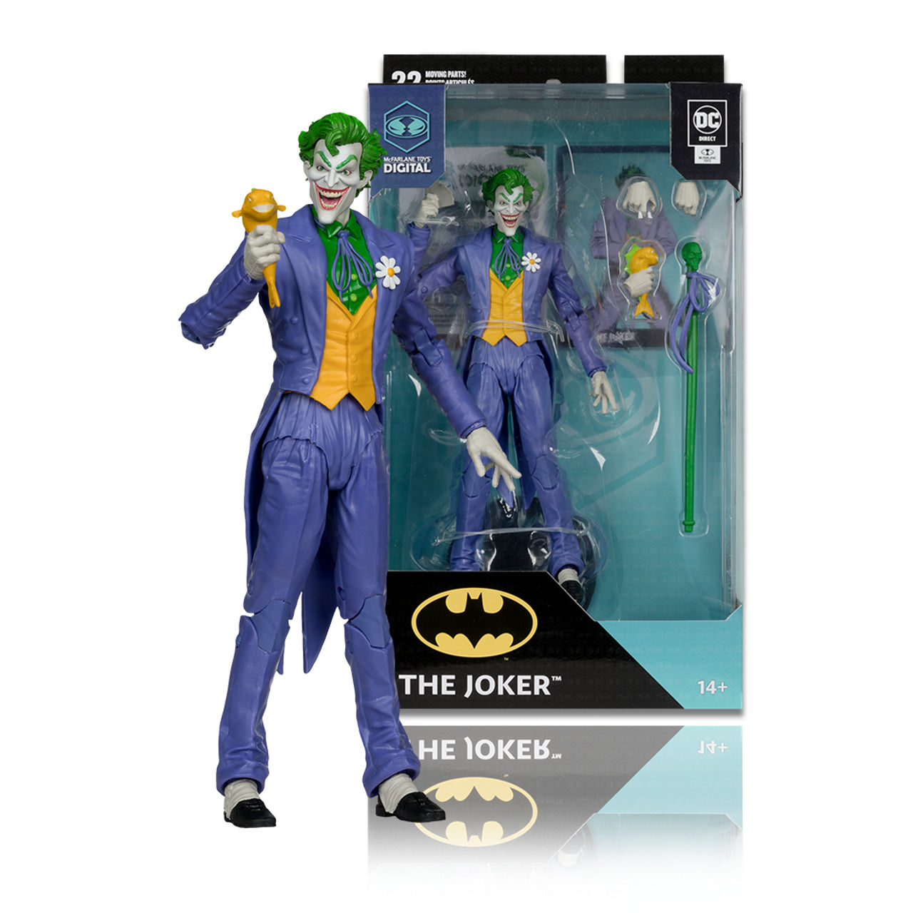 Stranger Things Eleven Action Figure with Psychic - Energy Effect and Demogorgon TargetThe Joker (DC: The Silver Age) 7" Figure w/McFarlane Toys Digital Collectible - McFarlane Toys