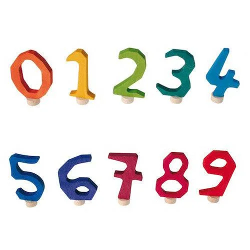 Hand - Carved Wooden Alphabet Blocks for Early Learning and Toddler DevelopmentWaldorf Birthday Ring Numbers