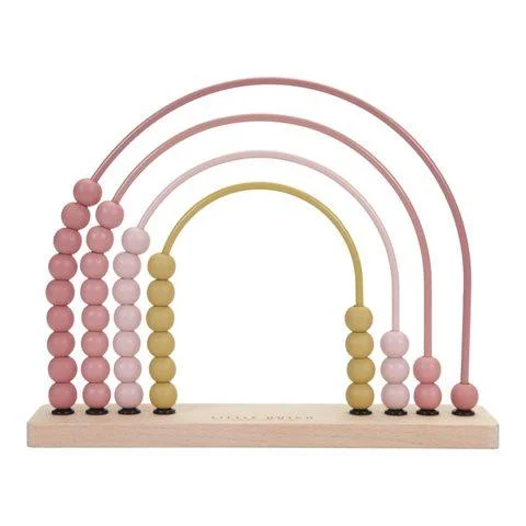 Wooden Toy Truck with Detachable Trailer for Imaginative Play and Cargo TransportRainbow Abacus - Pink