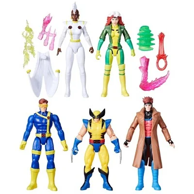 Power Rangers Red Ranger Action Figure with Morpher and BlasterX-Men '97 Epic Hero Action Figure Set - 5pk