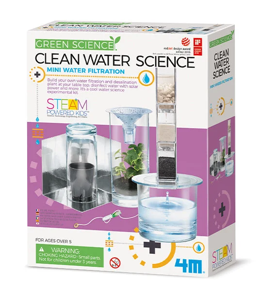 Sustainable Solid Wood Educational Toys with a Language - Learning Activity BookClean Water Science Experimental Kit