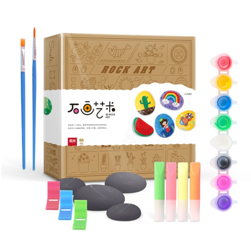 Natural Wood Educational Toys with a Construction and Engineering Play SetArt & Craft - DIY Rock Painting Kit