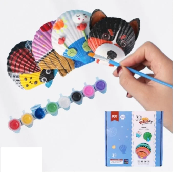 Eco - Friendly Solid Wood Educational Toys with Shape - Sorting Features for 1 - 3 Year OldsArt & Craft - DIY SHELL Painting Kit