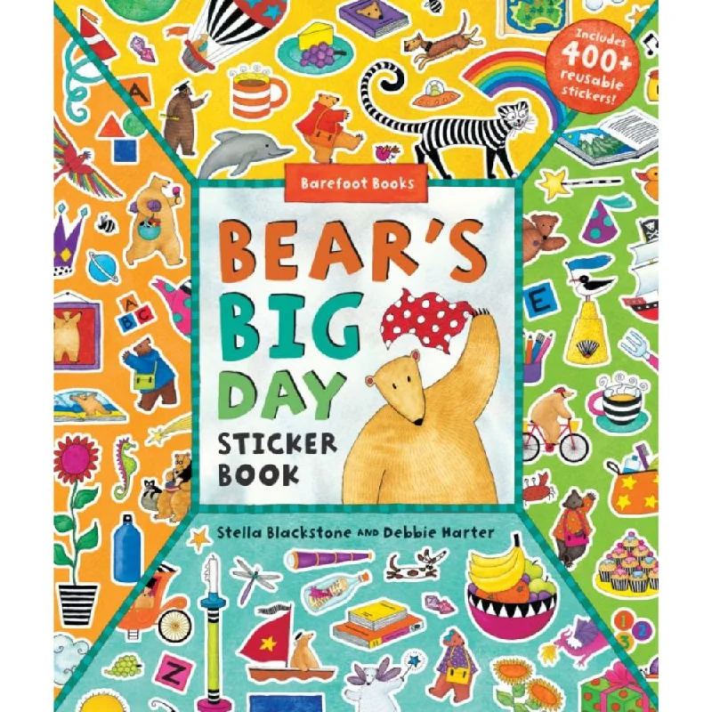 Sustainable Wooden Educational Toys with a Storytelling and Role - Playing SetBear's Big Day Sticker Book