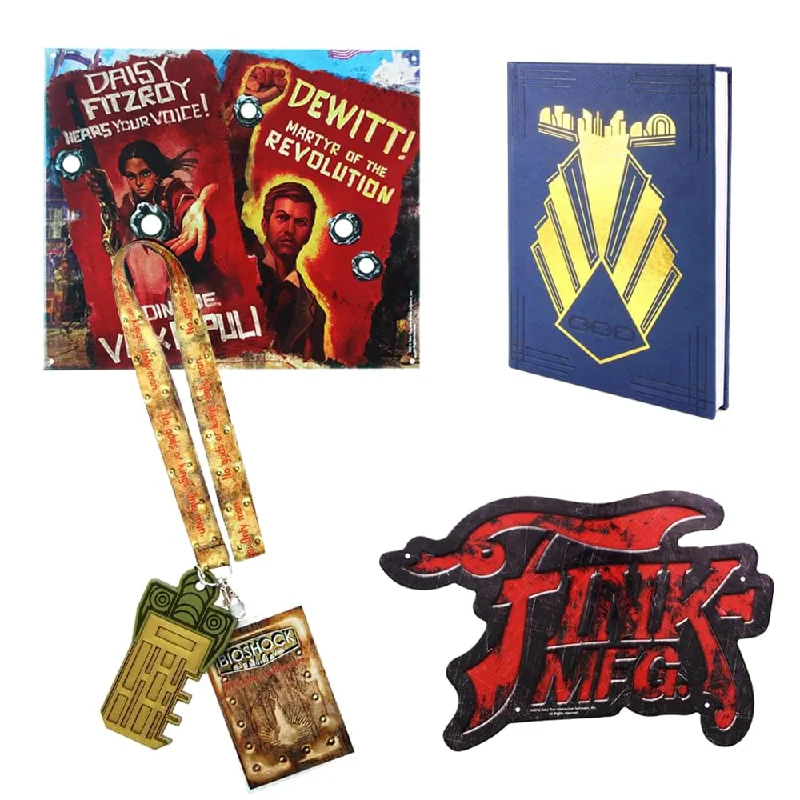 Interactive Video Games Toy Storytelling Sets Inspired by Story - Driven Indie GamesBioshock Rapture Gift Set: Andrew Ryan Lanyard & Rapture Hardcover Journal