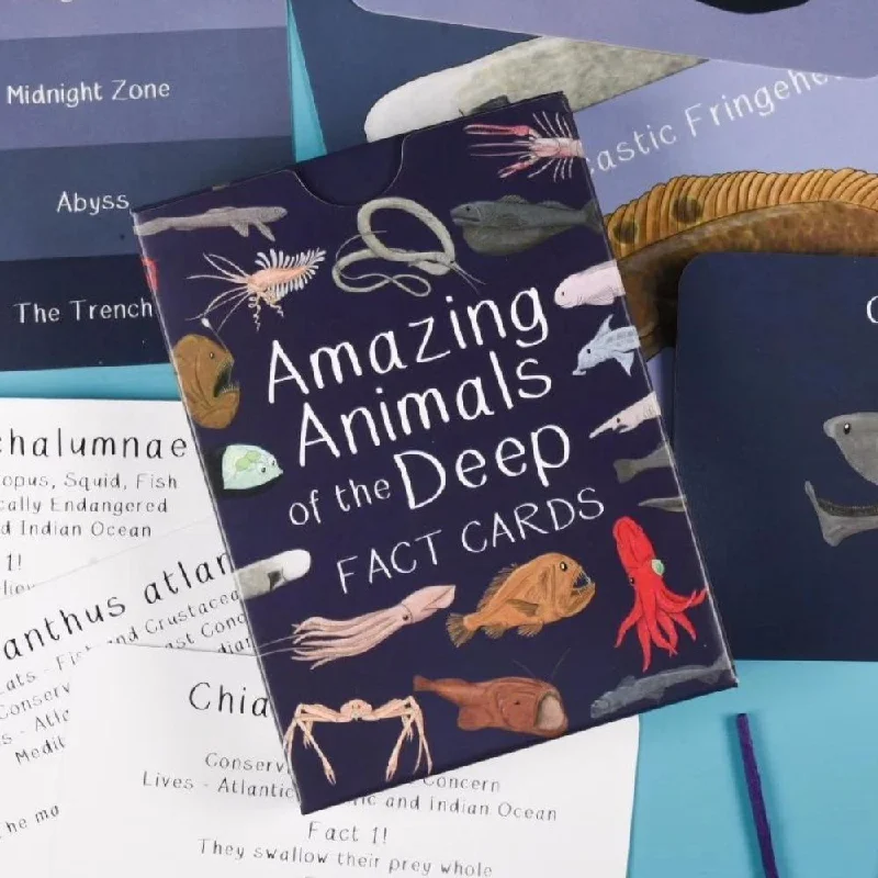 Solid Wood Educational Toys with a Science Experiment Theme for Young LearnersAmazing Animals of the Deep Fact Cards