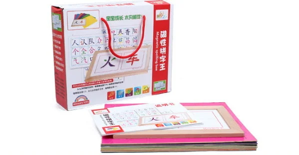 Natural Finish Wooden Educational Toys with a Music - Making Function for 3 - 5 Year OldsChinese Characters-  Spelling Bee