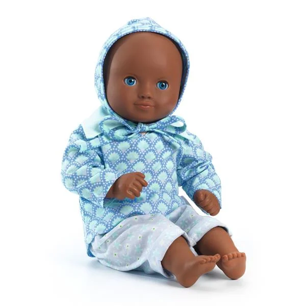 Dolls with a Braille - Embossed Nameplate and Sensory - Friendly AccessoriesDjeco Pomea petit pan Wasabi doll