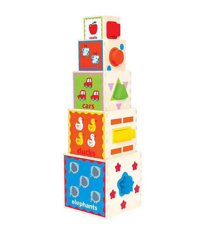 High - Quality Solid Wood Educational Toys for Developing Fine Motor Skills in KidsPyramid of Play