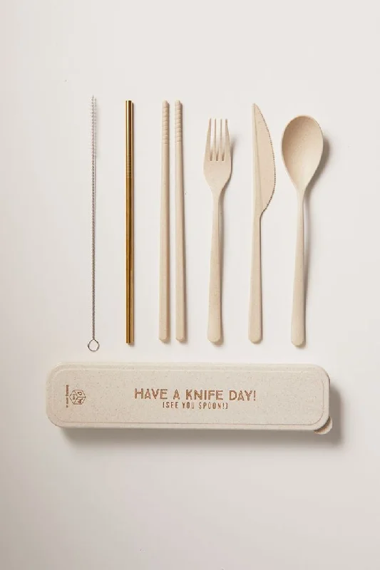 Hand - Carved Wooden Educational Toys with Alphabet - Learning BlocksResusable cutlery set