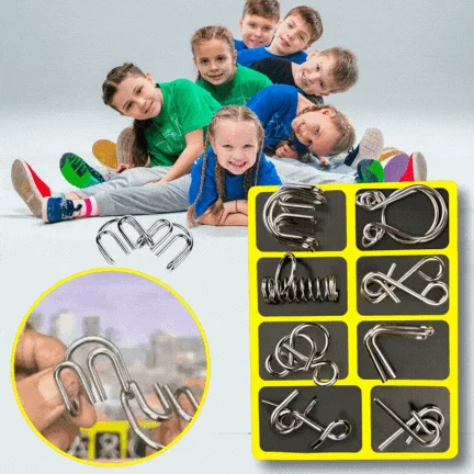 Solid Wood Educational Toys with a Coding and Logic - Building Game⭐intellectual Intelligence Educational Metal IQ Puzzle combo for Adults & Children - Let's challenge!!!!!!