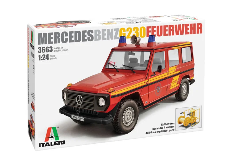 Kids' Plastic Pedal - Powered Tricycle with a Storage Basket and Safety FeaturesItaleri 3663 1:24 Mercedes G230 Feuerwehr