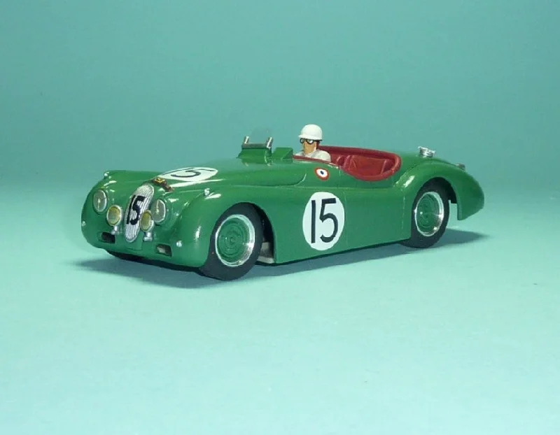 High - Quality Solid Wood Car Models Toys for Car Enthusiast ToddlersJaguar XK120 1950 Le Mans, No. 15 (GT-265)