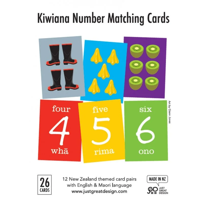 Solid Wood Educational Toys with a Science Experiment Theme for Young LearnersKiwiana Number Matching Cards