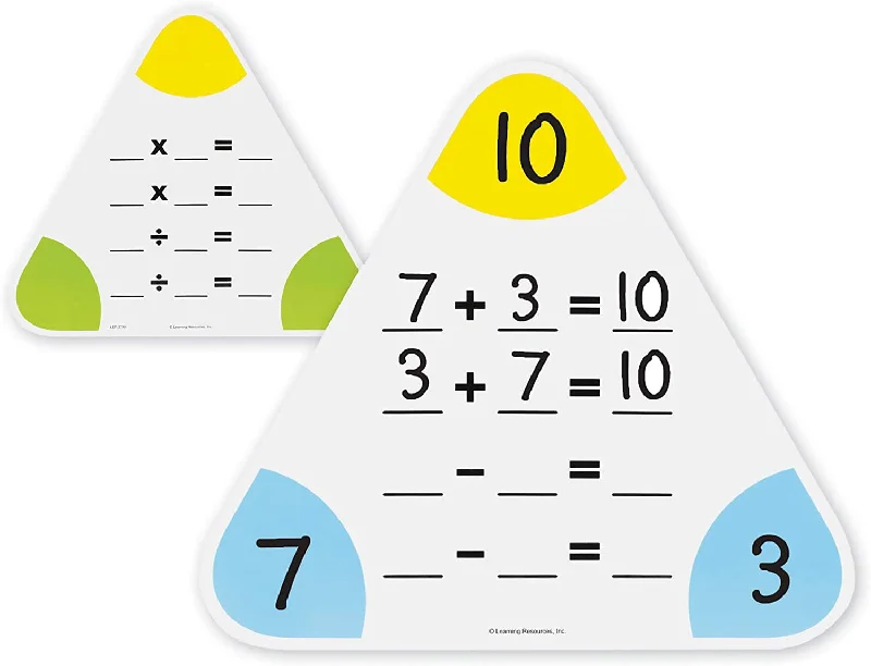 High - Quality Solid Wood Educational Toys for Developing Fine Motor Skills in KidsLearning Resources Write and Wipe Fact Family Boards- Addition / Subtraction / Multiplication / Division