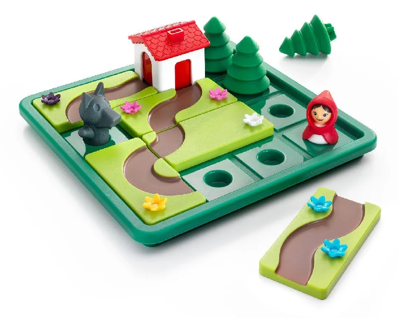 Natural Wood Early Learning Educational Toys for Toddlers' Cognitive DevelopmentLittle Girl and Wolf's Story-  IQ Puzzle Game