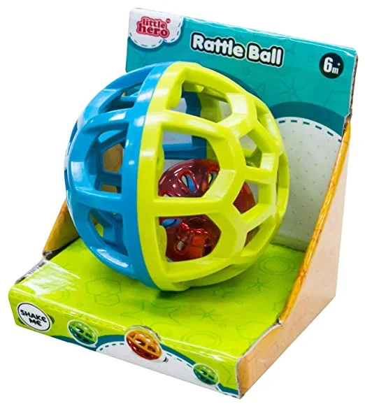 Hand - Painted Wooden Educational Toys in a Historical and Cultural ThemeLittle Hero Rattle Ball - Assorted