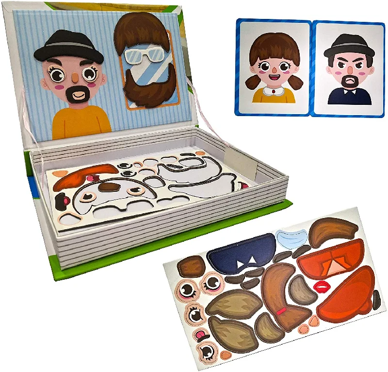 High - Quality Solid Wood Educational Toys for Developing Fine Motor Skills in KidsMagnetic Facial Expression  Box Set